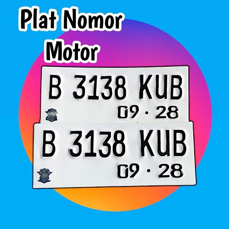 Plat Nomor Motor Font Terbaru