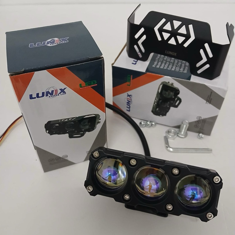 LAMPU LASER D2 D3 3 MATA LENSA LASER 20 WATT PLUS DEVIL JAUH DEKAT PUTIH KUNING WATERPROOF LASER D3 