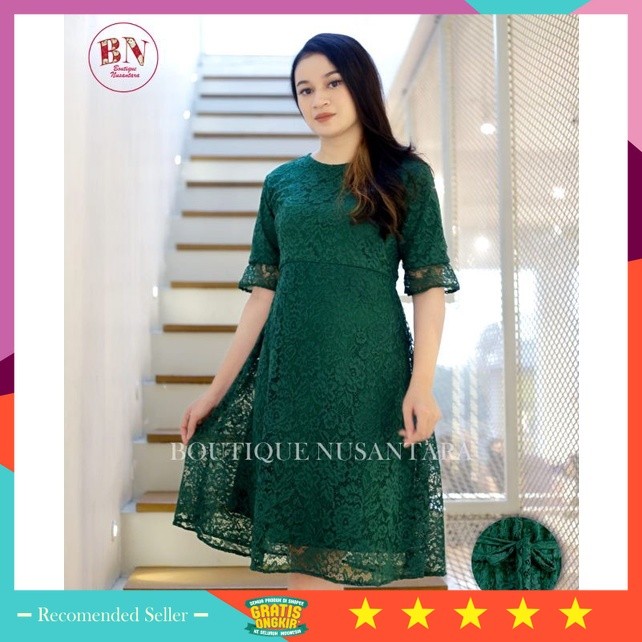 Dress Natal Lucu Unik Murah Anggun Elegan / DRESS BROKAT MODERN DRESS BROKAT TERLARIS DRESS PESTA DR