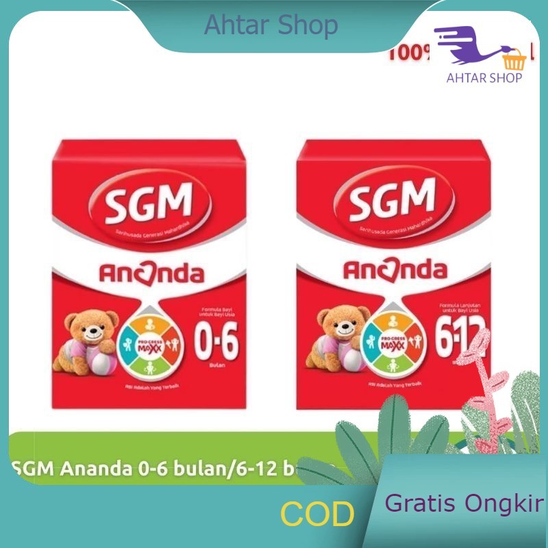 Sgm Ananda 0 6 sampai 12 Bulan 120 gr Susu Formula Pertumbuhan Bayi