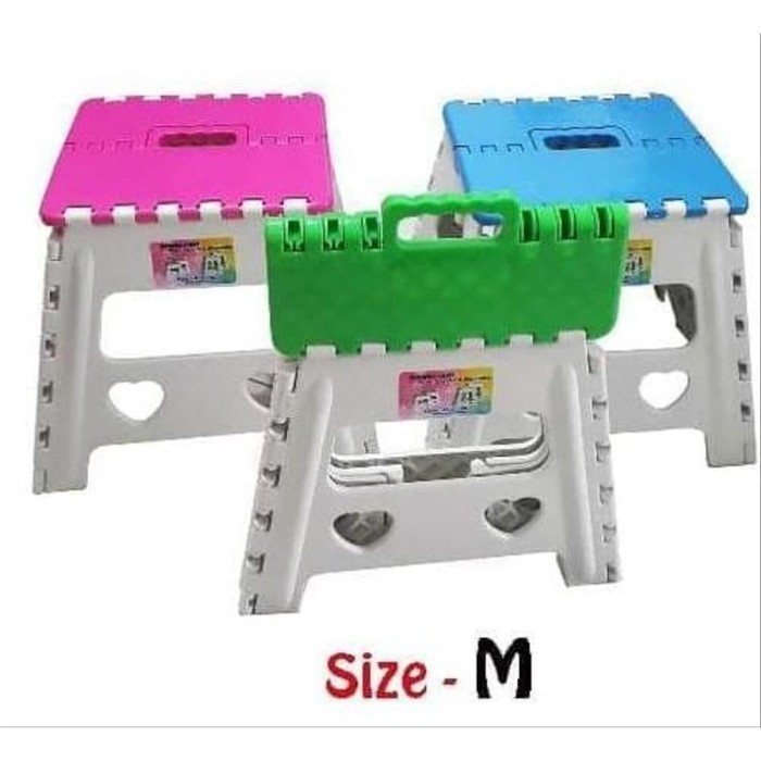 Kursi Bangku Lipat Plastik Size M Tinggi 25 cm