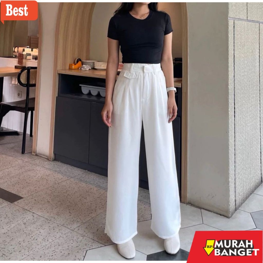 celana kulot wanita terbaru ORO PANTS - Loose Pants Trouser Wanita - Celana Anti Kusut - Celana Kulo
