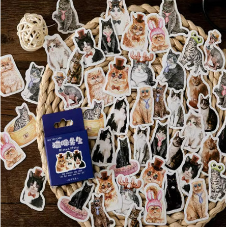

Sticker Pack Isi 46 Lembar MISTER KITTY Scrapbook Journal Stiker