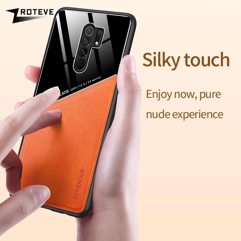 Phone casing Redmi9 Case Calfskin Leather Cosmetic Mirror Hrad cover For Xiaomi Redmi 9 9A 9C 10 10A
