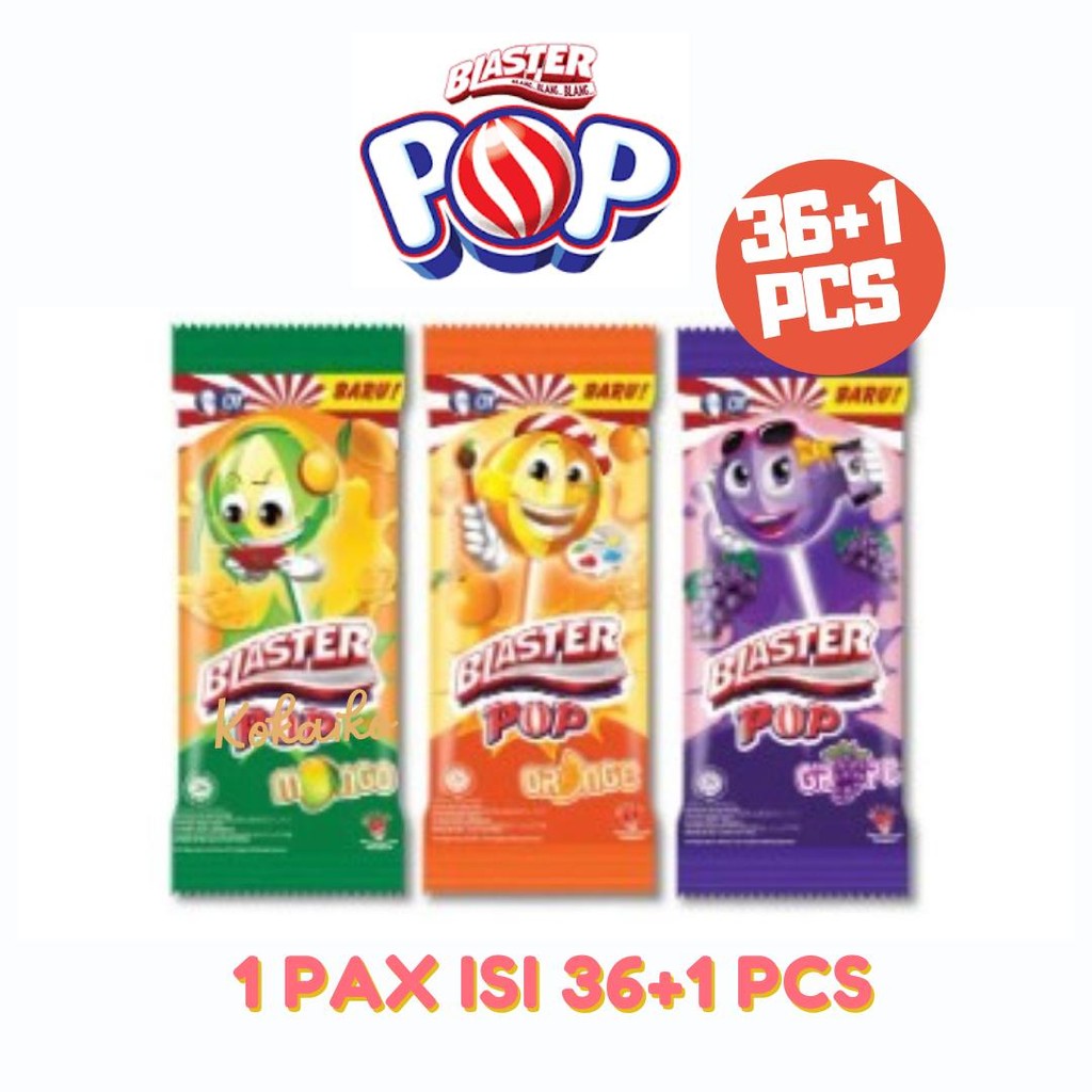 

Blaster Pop 1 pax isi 36+1 pcs - permen lolipop