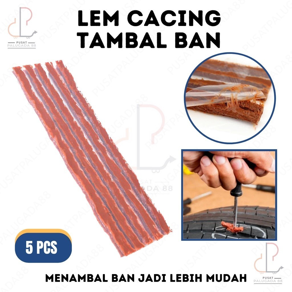 Karet Tambal Ban Tubles Cacing Tambal Ban Tubless 20cm Bukan Tekiro Refill Isi Ulang Cacing Karet Ba
