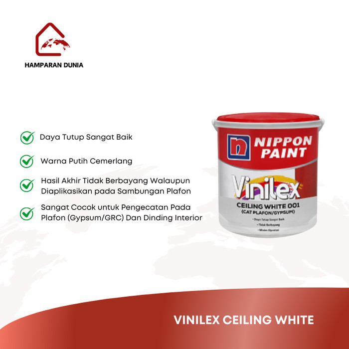 VINILEX CEILING WHITE NIPPON PAINT - 5KG