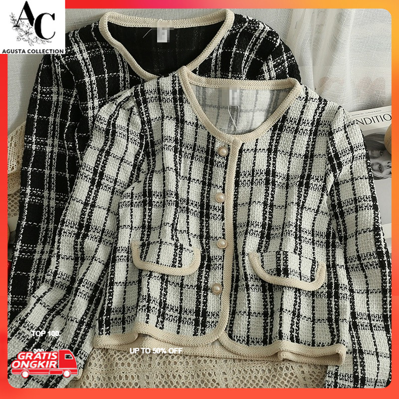 Outer Cardigan Korea / XIAOZHAINV Cardigan Rajut Wanita Korean Style rajut collection V-neck Lengan 