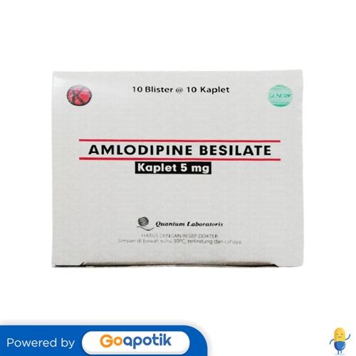 Amlodipine Besilate Quantum 5 Mg Box 100 Tablet