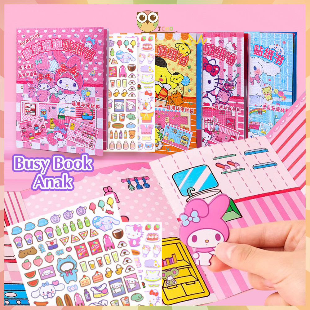 

(BLESS) DIY Quiet Book Buku Sticker Lucu 3D Sticker Book Aesthetic Melody Sanrio Scrapbook Laki Perempuan Kreatifitas Diy Handmade Toys Produk - Kado / Hadiah Ulang Tahun Lucu Unik Viral