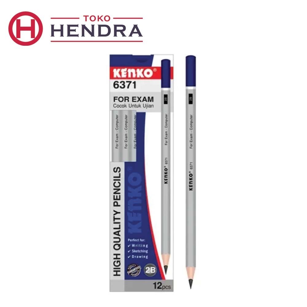 

KENKO Pencil Ujian 2B For Examp Silver Model 6371