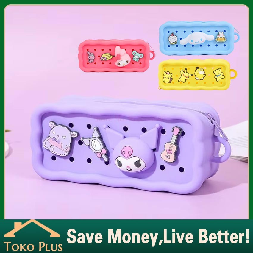 

kotak Tempat pensil silikon karakter Lucu Sanrio Pensil Case Kartun