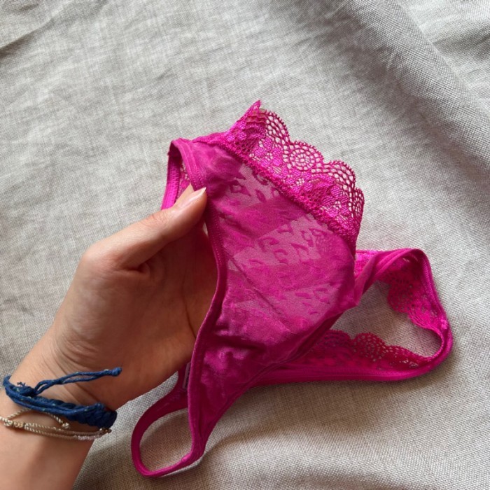 ✨TERLARIS✨ -Wacoal Lace Brazillian Gstring Thong Lingerie Celana Dalam Sexy CD Hot - Sea Lacie, M