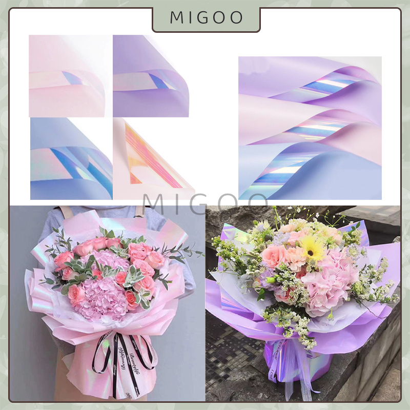 Kertas Buket Clear Hologram Paper / Hologram Flower Wrapping Paper / Flower Wrapping Cellophane