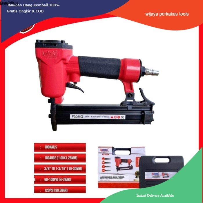 

Kodenki Air Nailer Gun F30 Mesin Staples Paku Tembak Angin Stapler F30