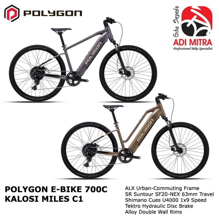 Polygon Kalosi Miles C1 Sepeda Hybrid E-bike