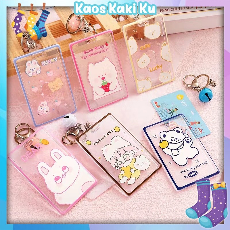 Name Tag Lanyard ID Card Holder Acrylic Case ID Card Name Card Holder Transparant 𝟏𝟎𝟏𝟕