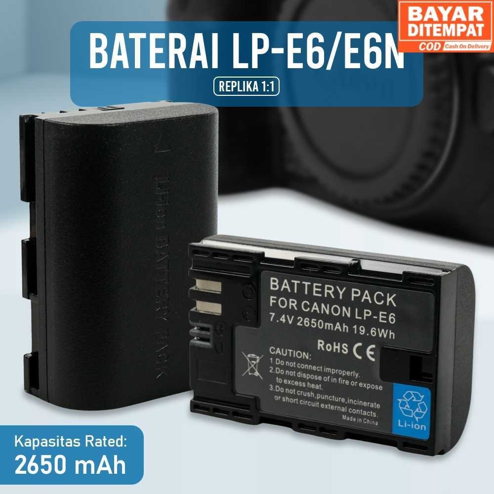 ( COD HNstore20 ) Baterai Kamera Canon EOS 5D LP-E6/E6N 2650mAh (Replika 1:1)