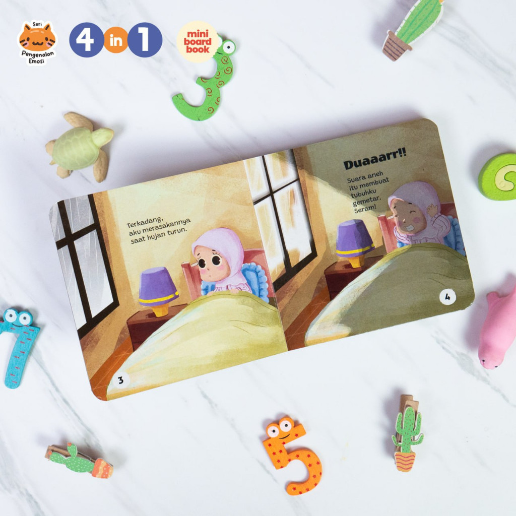 

RB ZiyadBooks Official Buku Seri Pengenalan Mengenal Emosi Anak Marah Sedih Takut Senang Boardbook