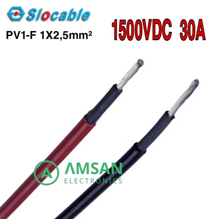 PV1-F 1X 2.5mm Slocable PV Cable Single Core Kabel Panel Surya PV1F