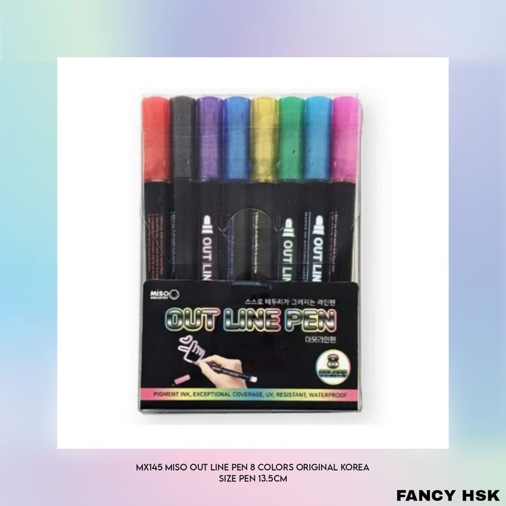 

KOREA MISO OUT LINE PEN 8 COLORS ORIGINAL KOREA MX145