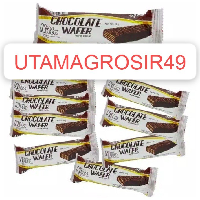 

UG NITTO Chocolate Wafer Coklat 1 pack isi 10x17gr Wafer Nissin