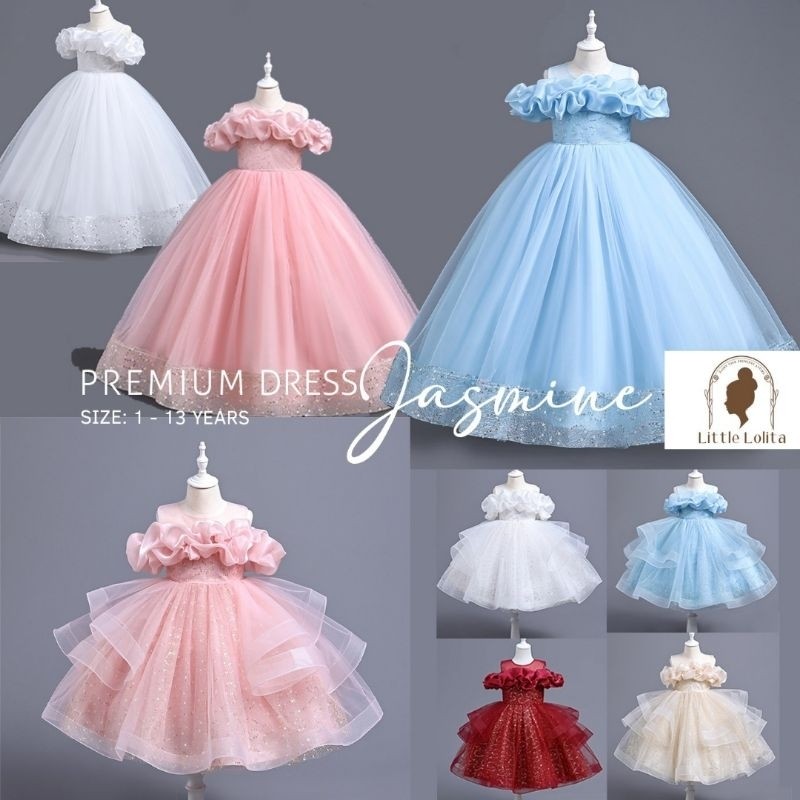 JASMINE Dress Pesta Anak Perempuan Bayi Balita Mewah Gaun Ulang Tahun  Import Korean Style Party Dre