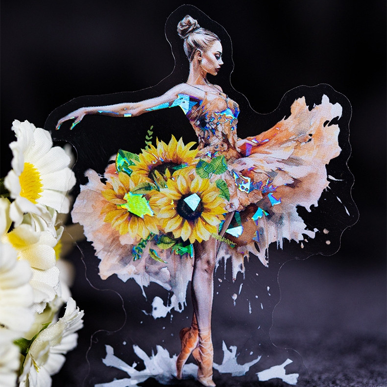 

[Gongjin] Sticker Ballerina Graceful Dance Stiker Balet Ballet Cewek Girl Tarian Hologram