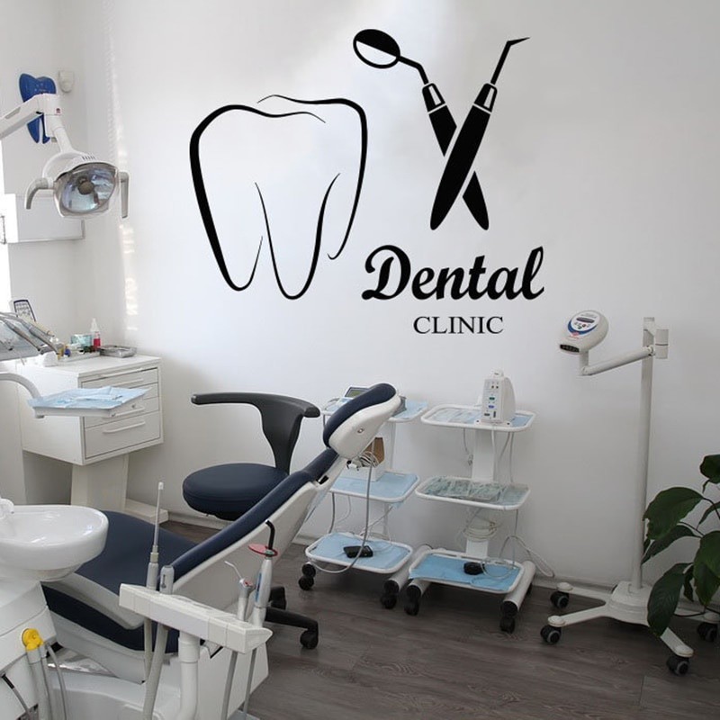 Stiker Dinding Gigi Dental Clinic Wall Decal Dentist Dental care Wall Sticker Teeth Clinic