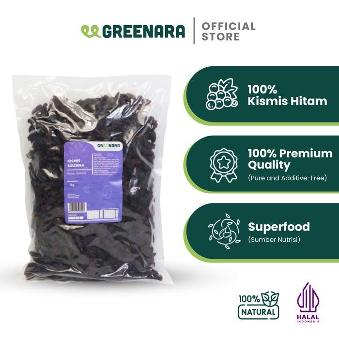 

Greenara Kismis Hitam Sultana 1 Kg / Dark Raisin Kismis Sultana