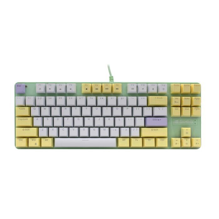 Keyboard Mekanik Digital Alliance MECA Fighter S - TKL 87 Key, Hitam/Putih, Switch Red/Blue/Brown
