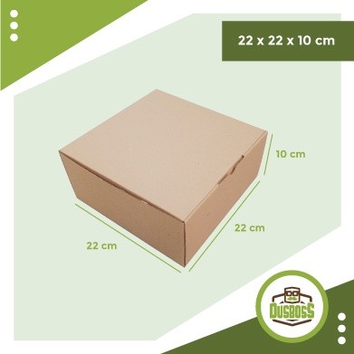 

kardus 22 x 22 x 10 cm, die cut kotak kue tart