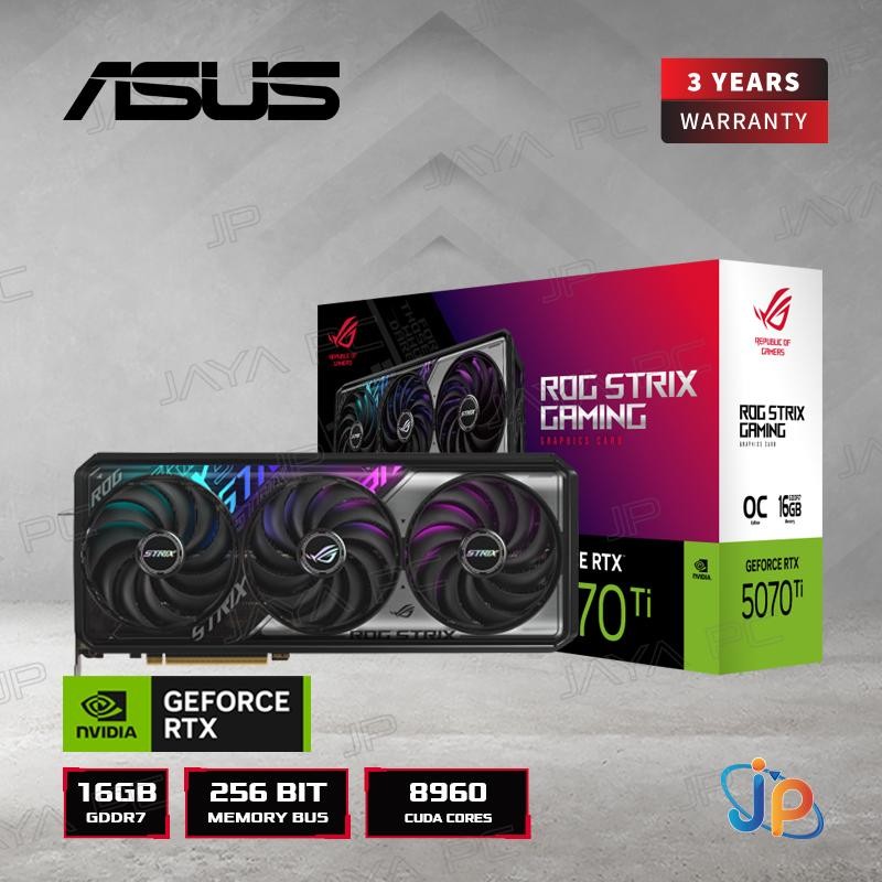 VGA Asus ROG Strix GeForce RTX 5070 Ti OC 16GB - 16 GB GDDR7