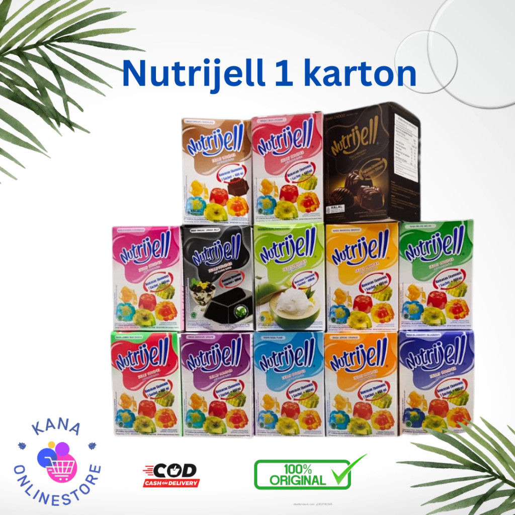 

New Nutrijell Buah 1 KARTON (isi 12 pak)----. 1 KARDUS ---Premium