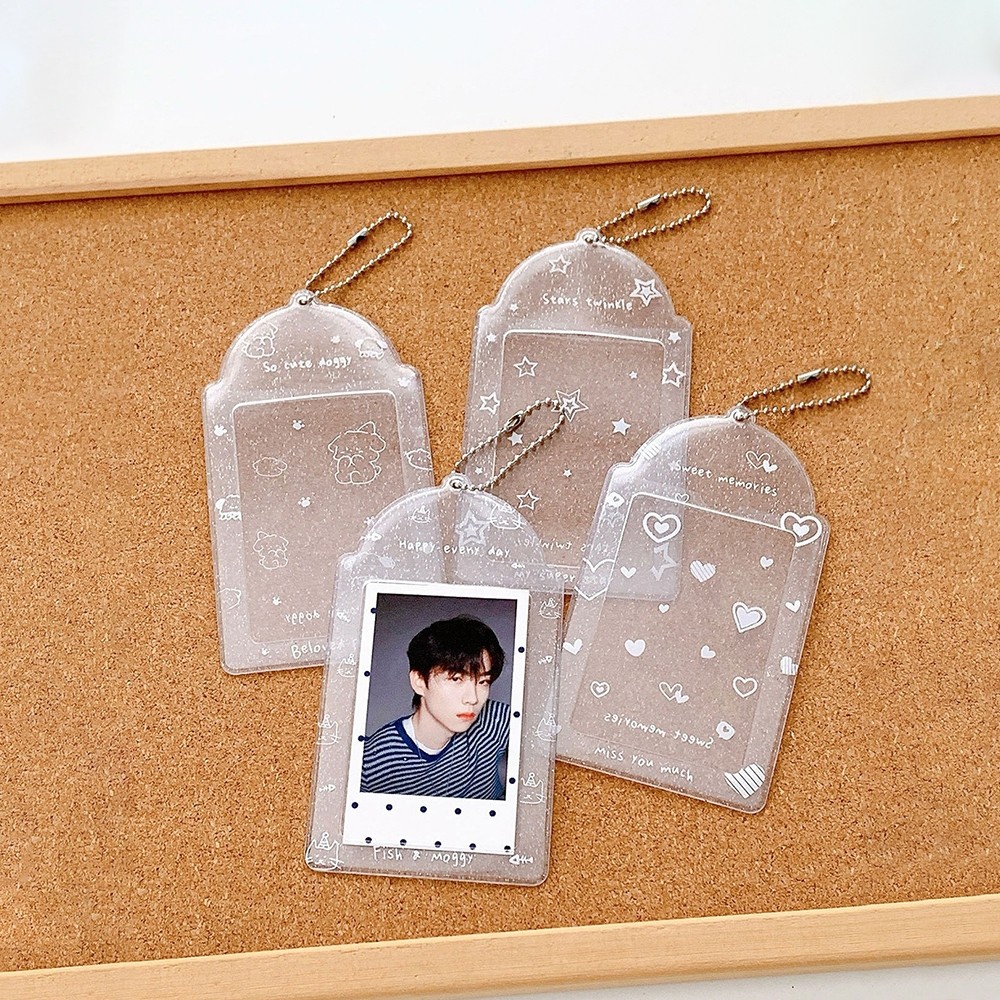 

boomfem - NAME TAG ID CARD LANYARD POTRAIT H781 POUCH WANITA TRANSPARAN CARD HOLDER GLITTER AESTHETIC