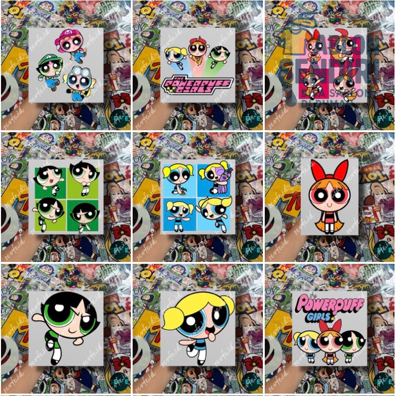 

Stiker DTF Sablon Setrika Sablon Stiker POWERPUFF GIRLS