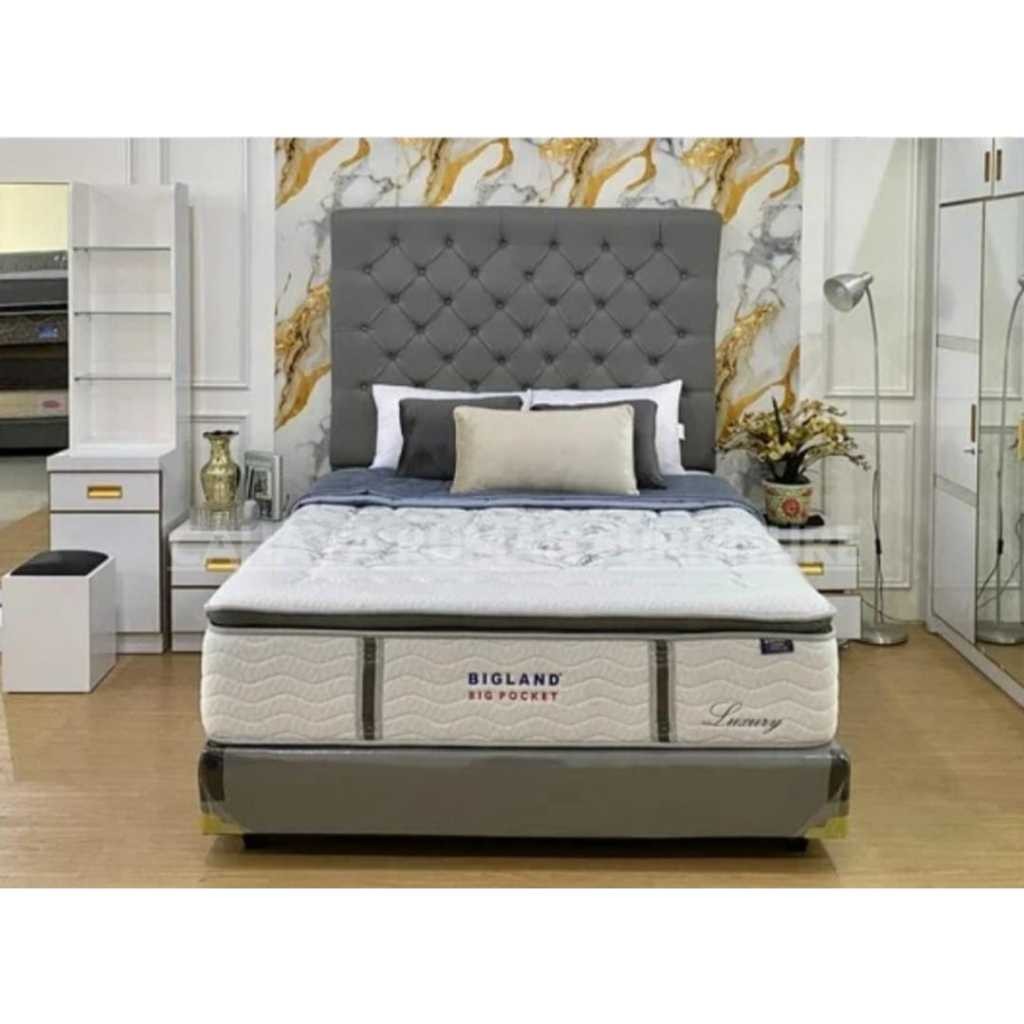 Springbed Bigland Luxury + Divan cahaya agung Sandaran Alexis
