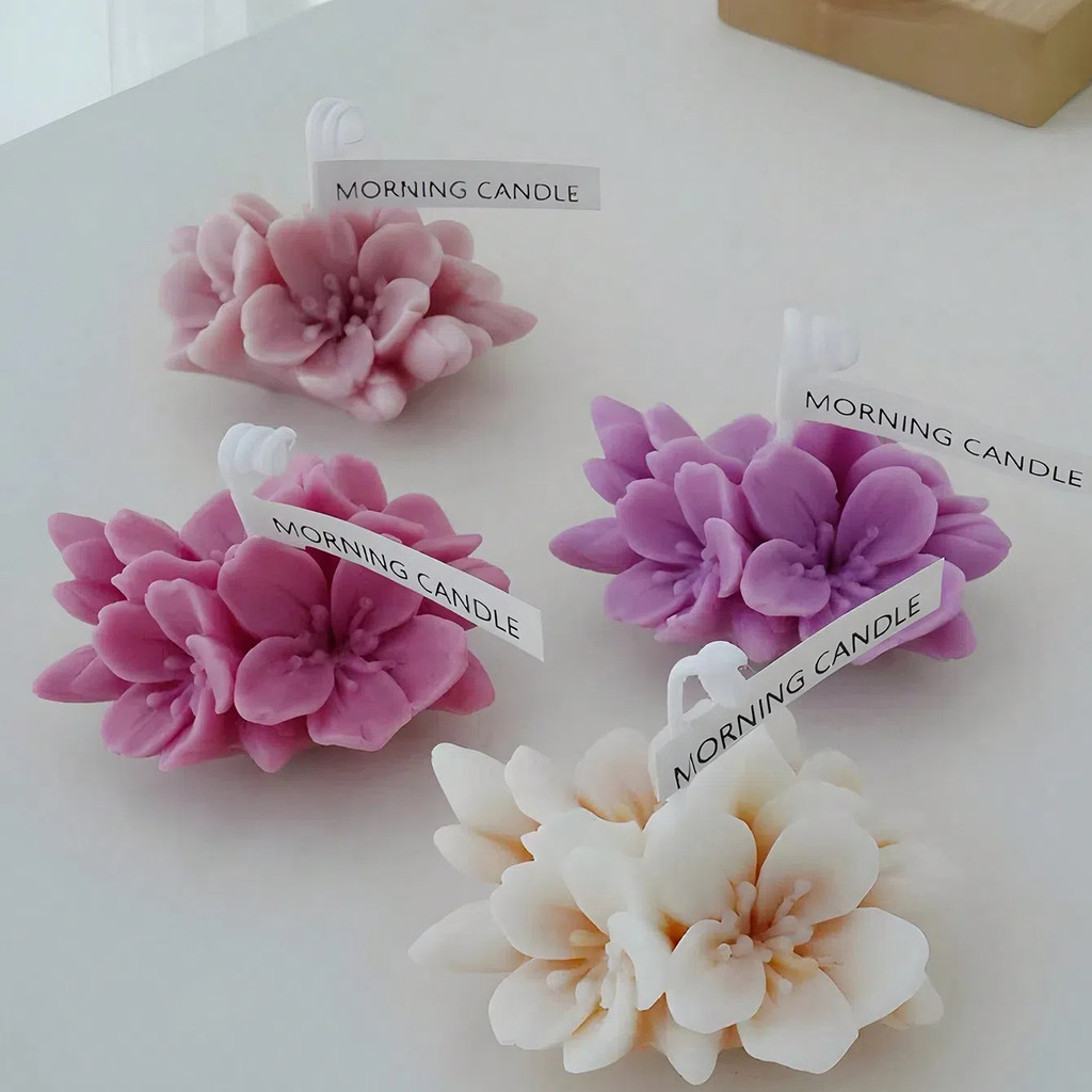 

Aromatherapy Candle Silicone Mold 3D Peach Flower Shape Soap Silicone Mould DIY Candle Cup Soap Mould Cake Decoration Supplies