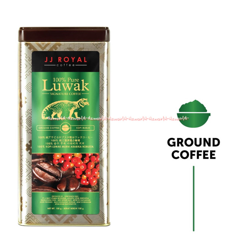 

JAMIN MURAH !!!JJ Royal Luwak 100gr 100% Pure Singature Coffee Kopi Bubuk Hijau Green Jeje Ground Coffee Kopi Murni Arabika Robusta(BISA LANGSUNG ORDER)