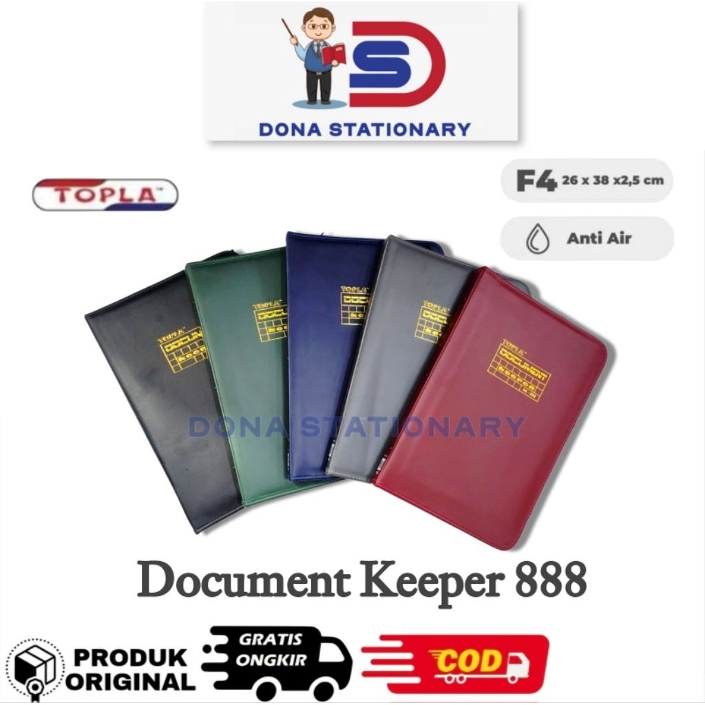 

TOPLA Map Document Keeper F4 (Folio) / Dokumen Keeper Kulit Topla