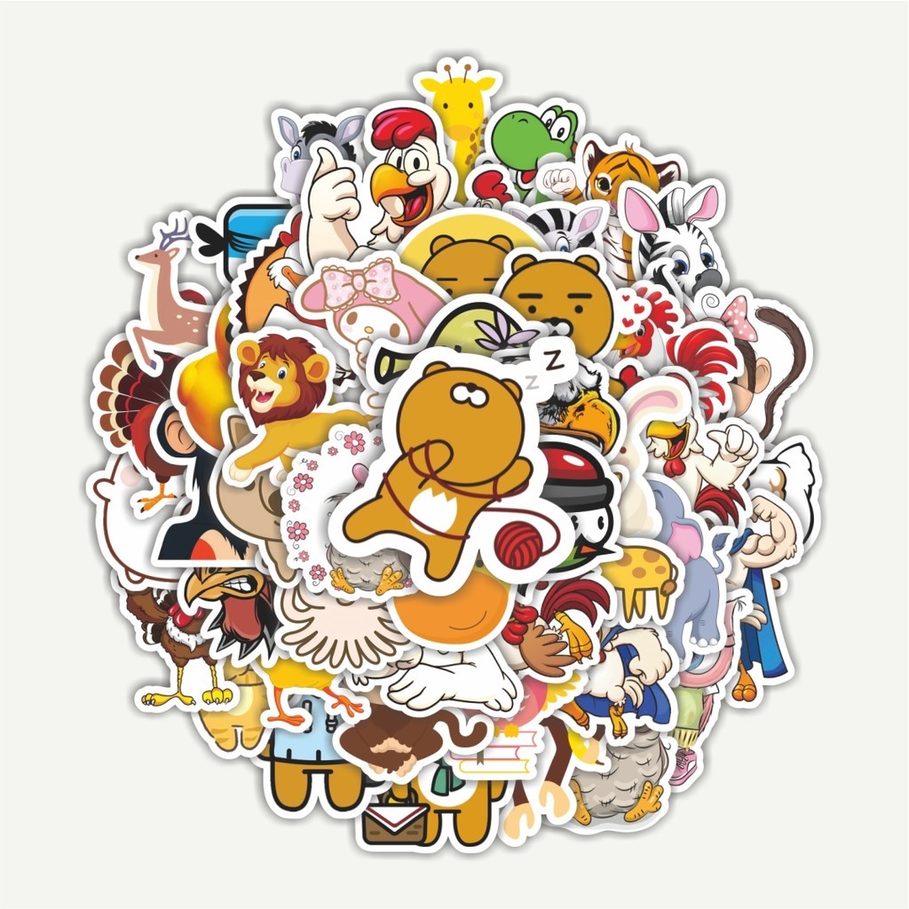 

Sticker Pack Stiker Kartun Hewan Lucu | Sticker TUMBLR | Stiker LAPTOP KOPER HELM