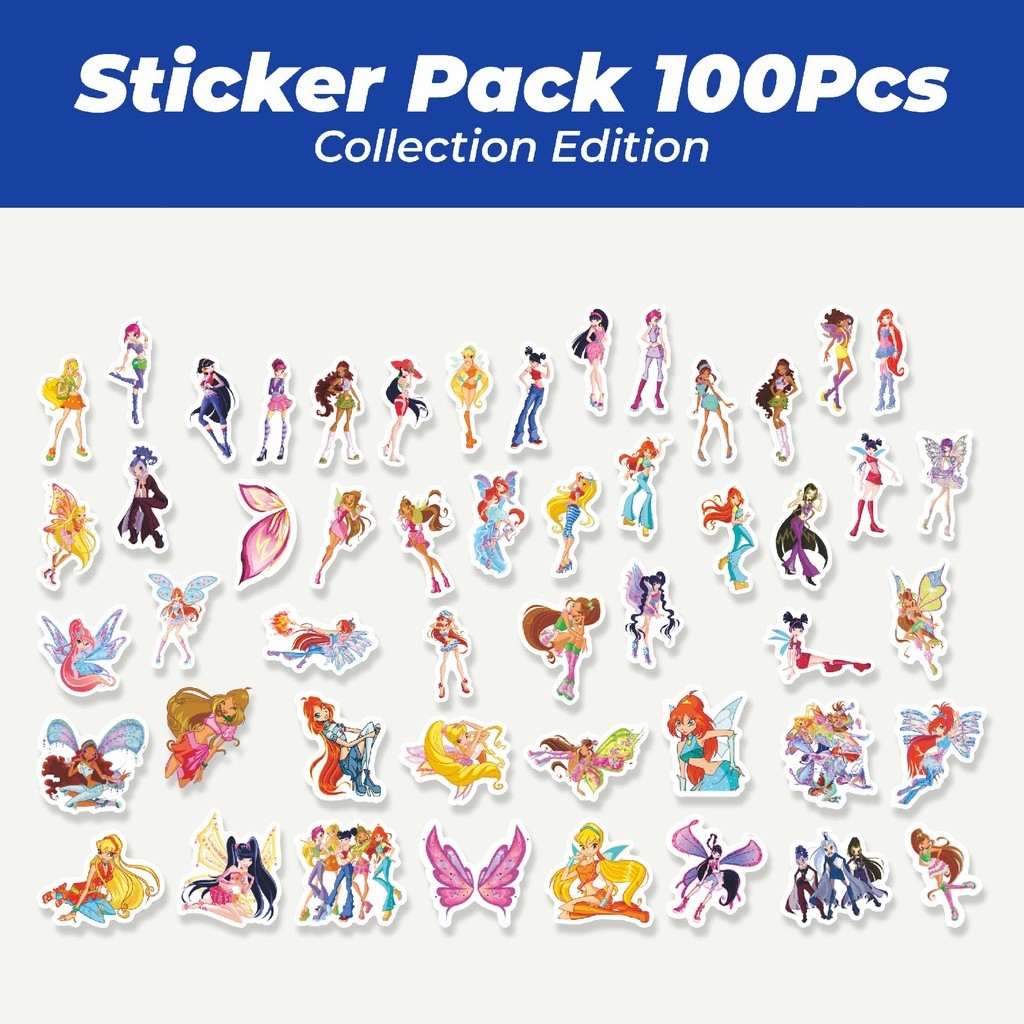 

Hot Sticker Kartun Winx Club Sticker Lucu Anti Air Stikers Berperekat Waterproof Sticker Decal Buat Motor Helm Buku Journal Koper Casing HP Laptop Botol Minum