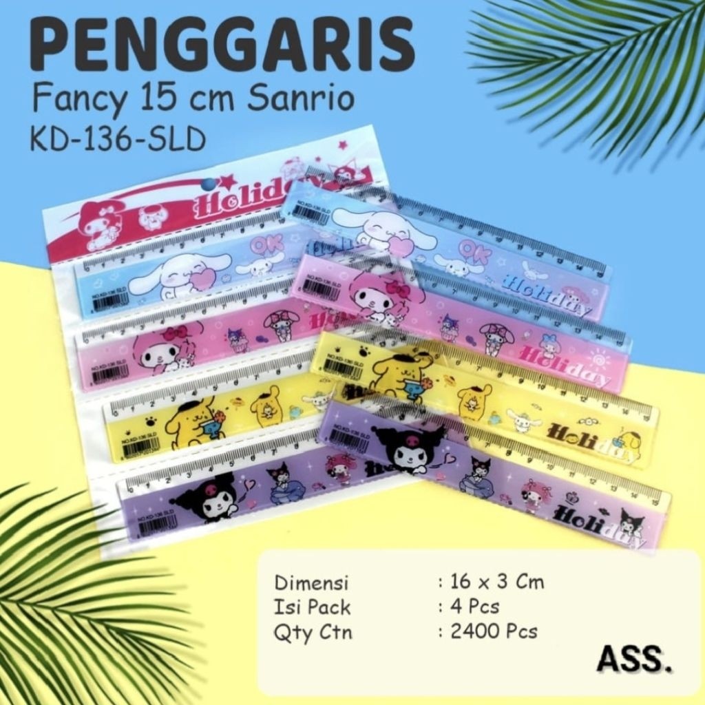 

[4pc Rtng] Penggaris 15cm Sanrio