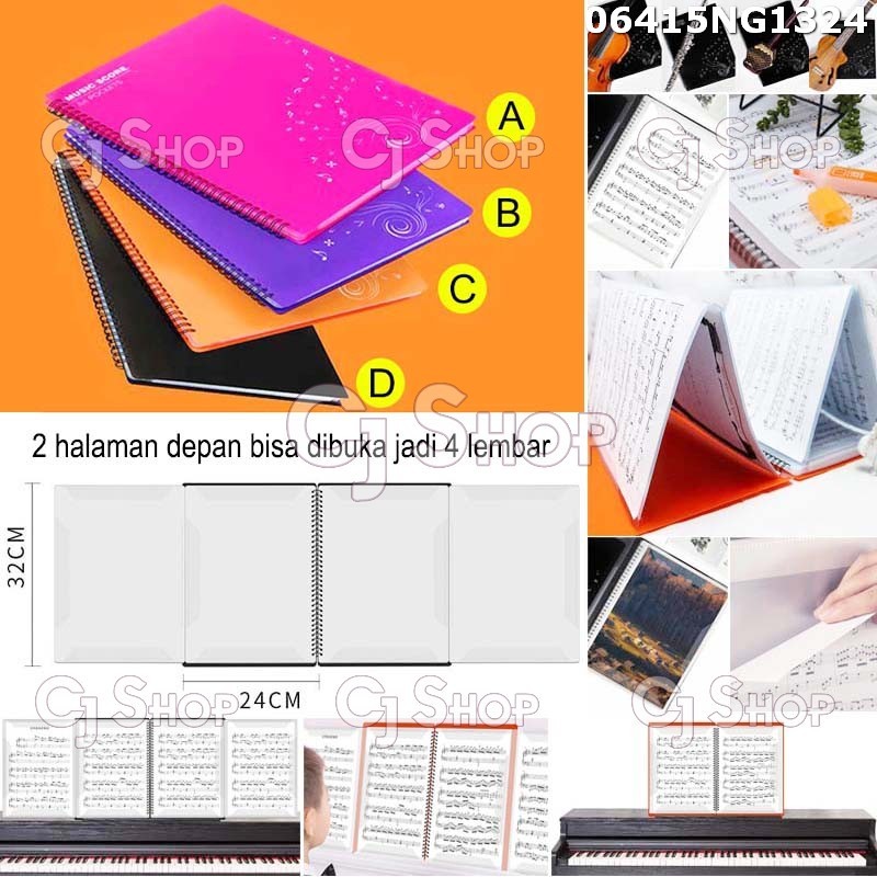 

Expanded Sheet Music Folder 20pages / buku folder music 20 ply 06415