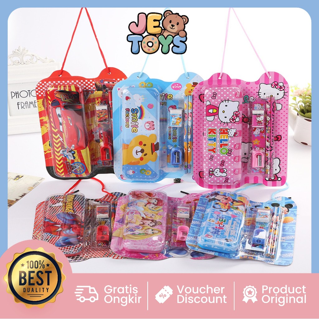 

Je Toys S6139 Set Alat Tulis 6 in 1 Stationery Set Souvenir Anak Paket Alat Tulis Sekolah Fancy Set Anak Motif Karakter Lucu