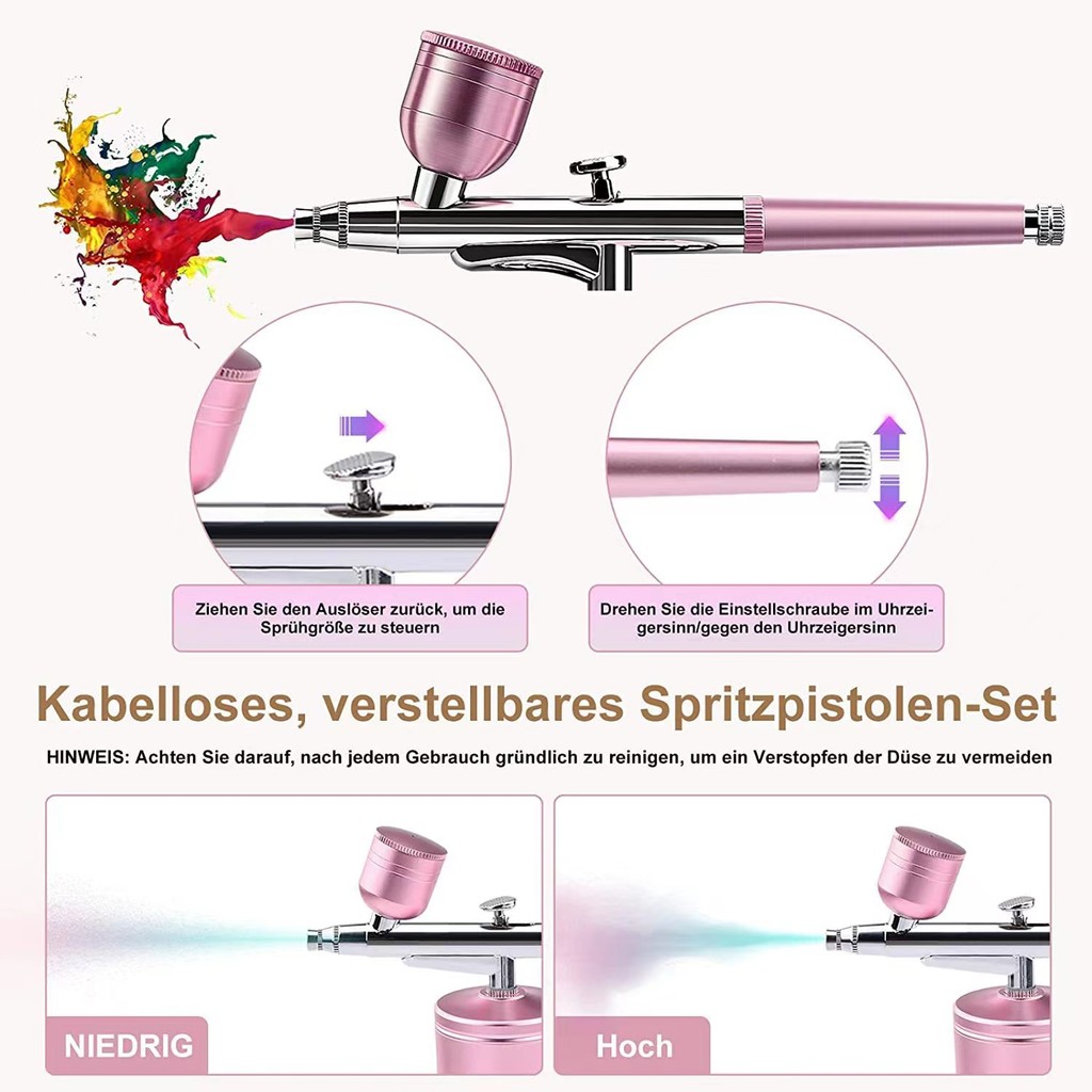 

Hot Sell Portable Single Action Airbrush 0.3mm Nozzles Spray Gun Pen for Model Cake Nail Car Painting Beauty Inkjet