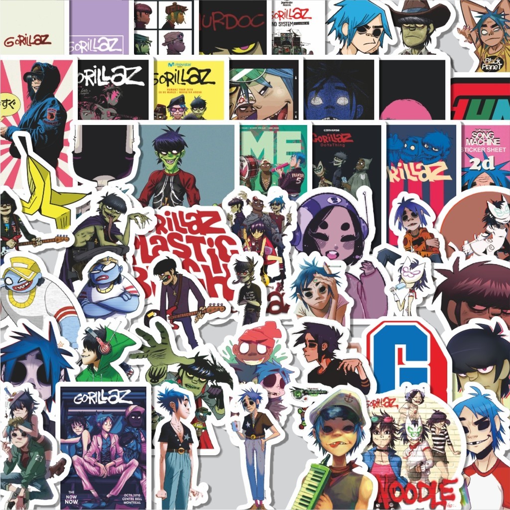 

Stiker Cutting Pack Stiker Random Band Gorillaz Versi 7 Isi 100Pcs Series Aesthetic Lucu Keren Untuk Koper Bahan Vynil
