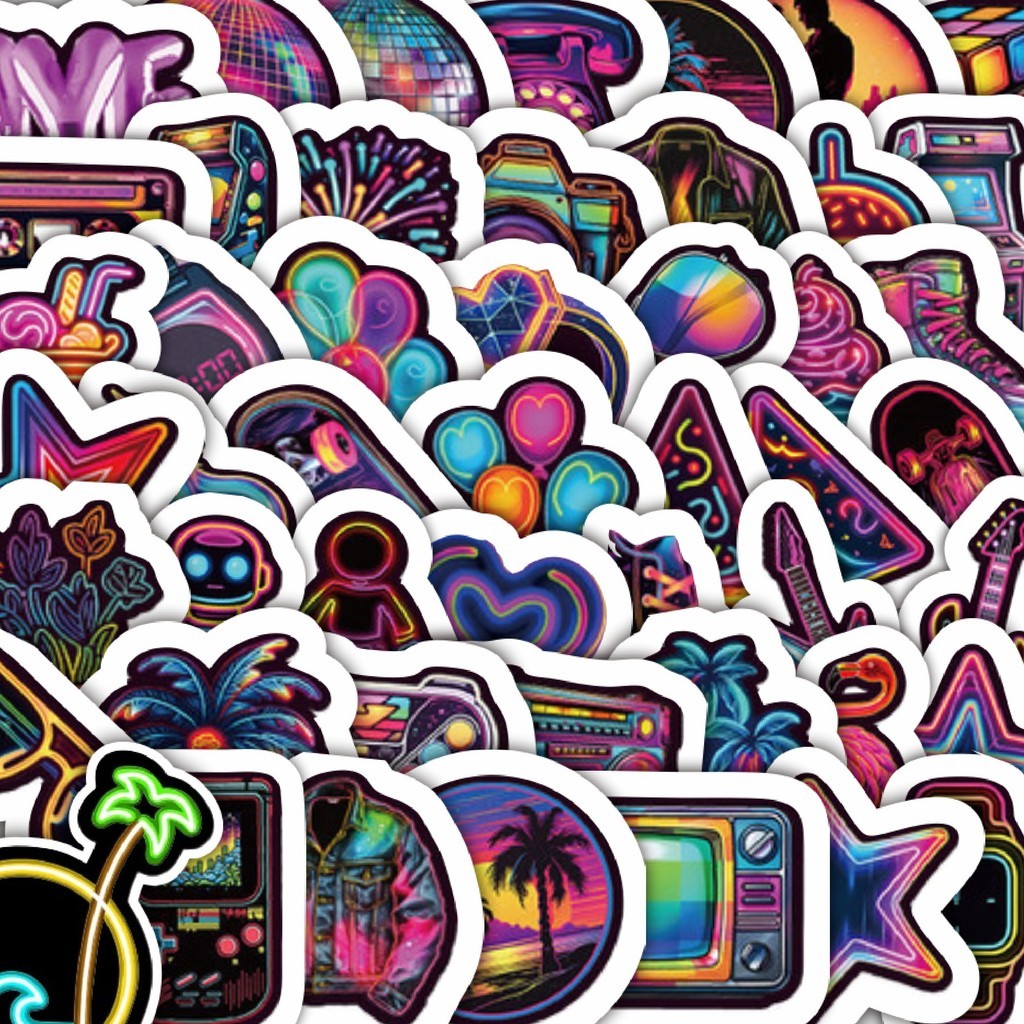

Stiker Cutting Pack Stiker Neon Grafiti Isi 100Pcs Series Aesthetic Lucu Keren Untuk Koper Bahan Vynil