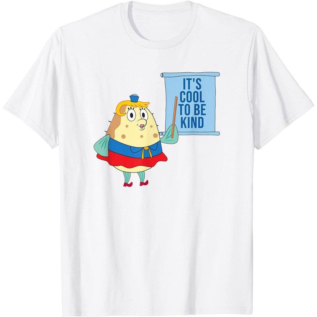 COD Baju Kaos SpongeBob SquarePants - Mrs. Puff - Kindness is Cool T-Shirt Lembut Tebal Premium