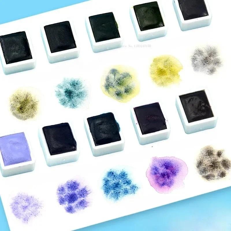 

2.5ml New Super Vision Layered Color Semi-dry Solid Single Piece Watercolor Pigment Mineral Texture Illustration Art Paint